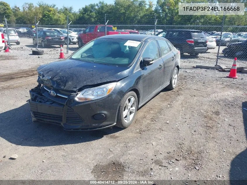 2014 Ford Focus Se VIN: 1FADP3F24EL166668 Lot: 40414712