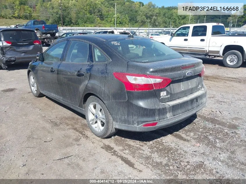 2014 Ford Focus Se VIN: 1FADP3F24EL166668 Lot: 40414712