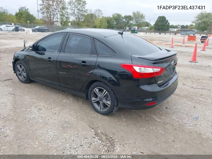 2014 Ford Focus Se VIN: 1FADP3F23EL437431 Lot: 40418336