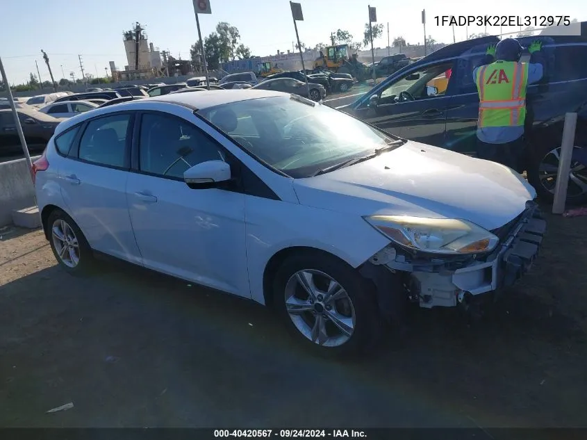 2014 Ford Focus Se VIN: 1FADP3K22EL312975 Lot: 40420567