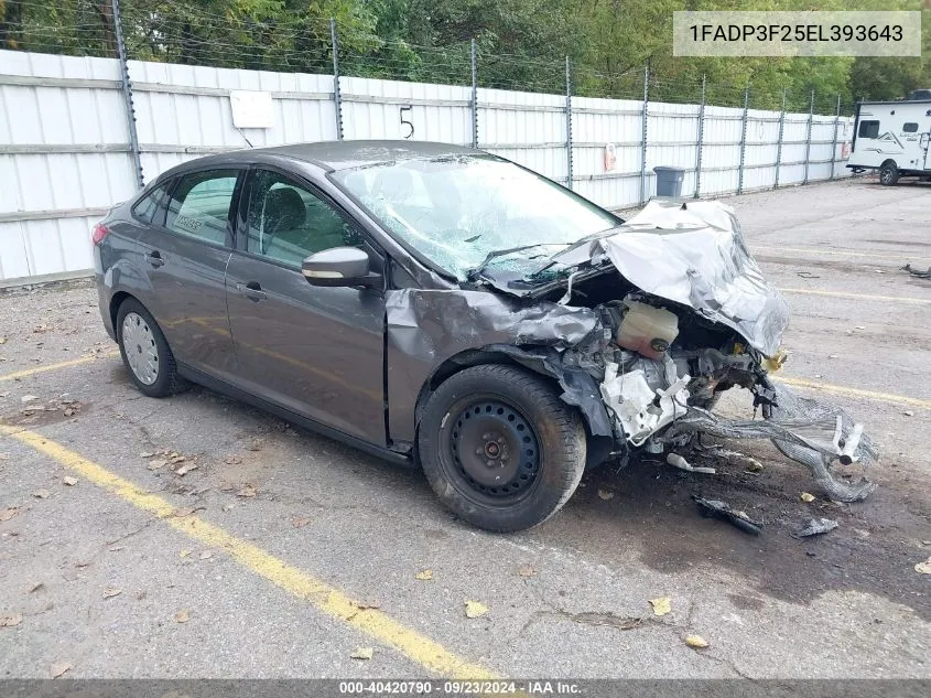 2014 Ford Focus Se VIN: 1FADP3F25EL393643 Lot: 40420790