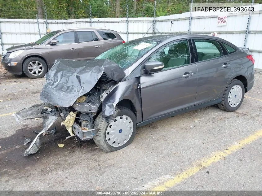 2014 Ford Focus Se VIN: 1FADP3F25EL393643 Lot: 40420790