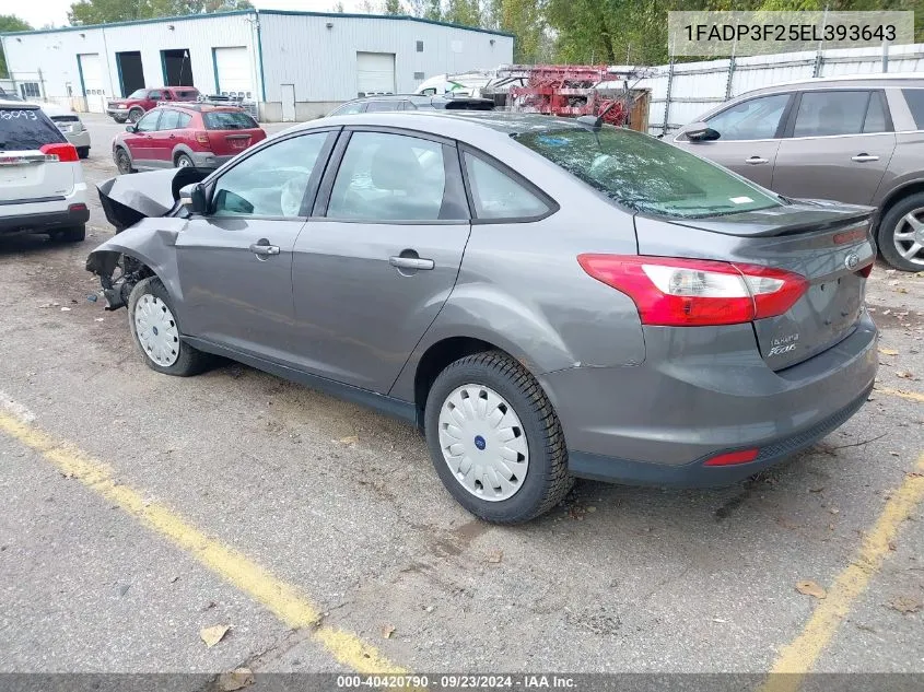 2014 Ford Focus Se VIN: 1FADP3F25EL393643 Lot: 40420790