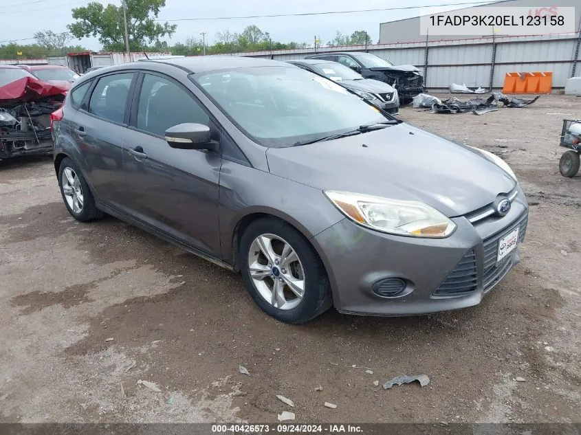 2014 Ford Focus Se VIN: 1FADP3K20EL123158 Lot: 40426573