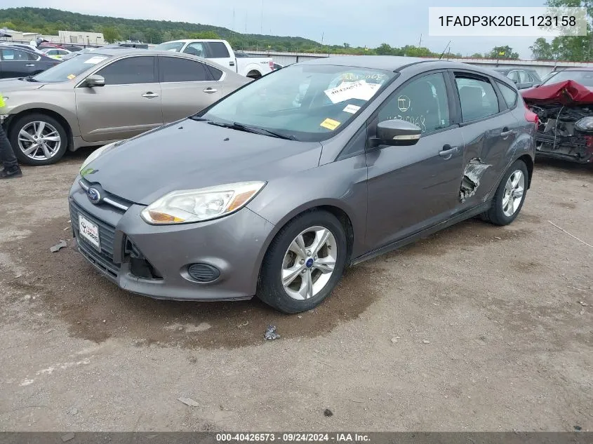 2014 Ford Focus Se VIN: 1FADP3K20EL123158 Lot: 40426573