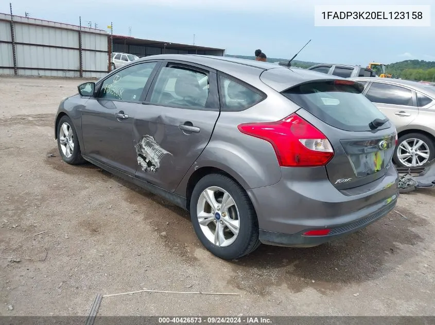 2014 Ford Focus Se VIN: 1FADP3K20EL123158 Lot: 40426573