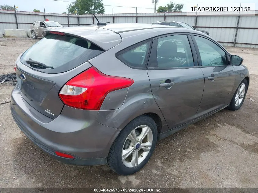 2014 Ford Focus Se VIN: 1FADP3K20EL123158 Lot: 40426573