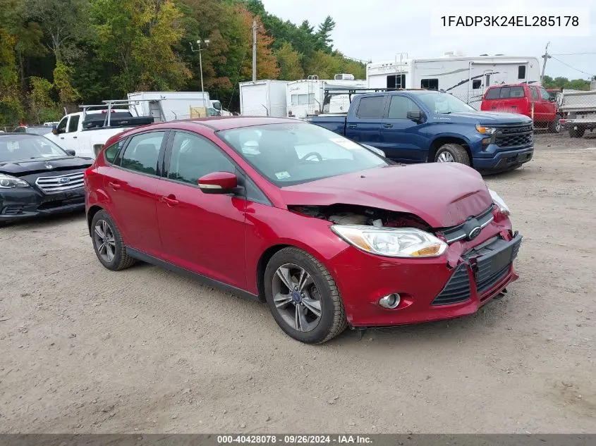 2014 Ford Focus Se VIN: 1FADP3K24EL285178 Lot: 40428078