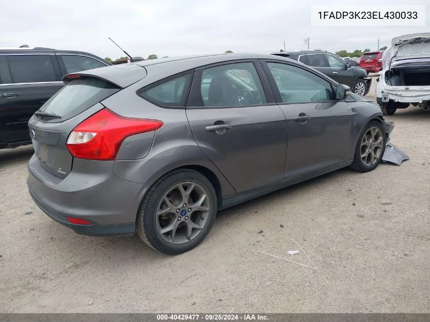 2014 Ford Focus Se VIN: 1FADP3K23EL430033 Lot: 40429477