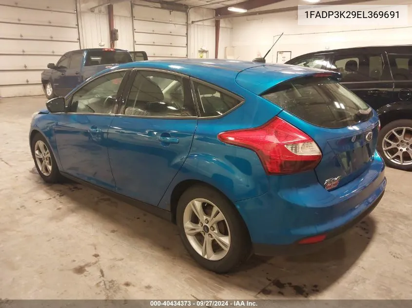 2014 Ford Focus Se VIN: 1FADP3K29EL369691 Lot: 40434373