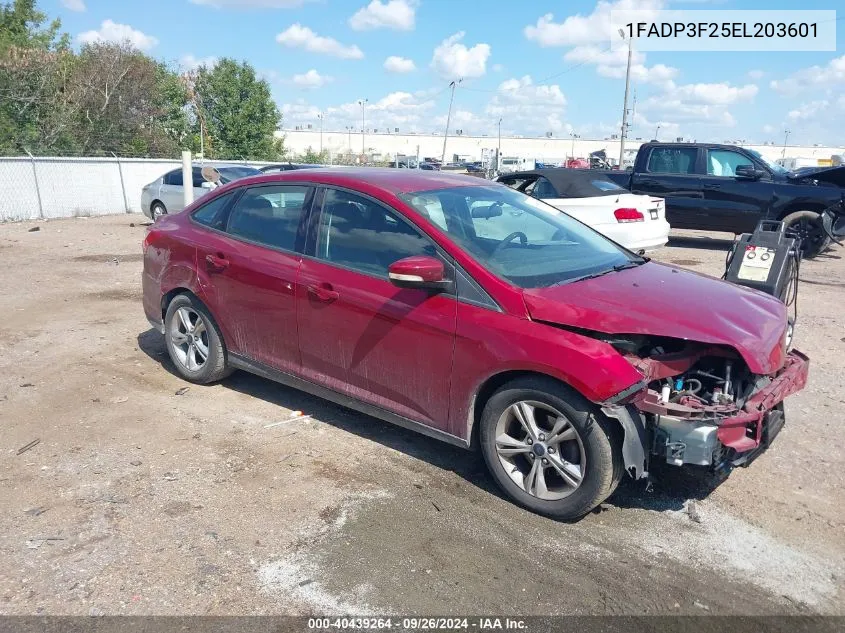 2014 Ford Focus Se VIN: 1FADP3F25EL203601 Lot: 40439264