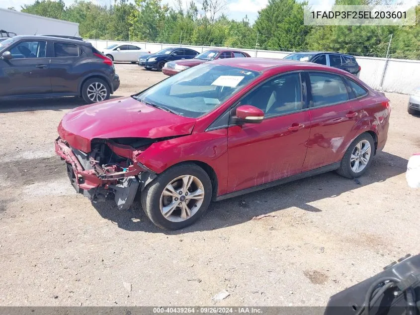 2014 Ford Focus Se VIN: 1FADP3F25EL203601 Lot: 40439264