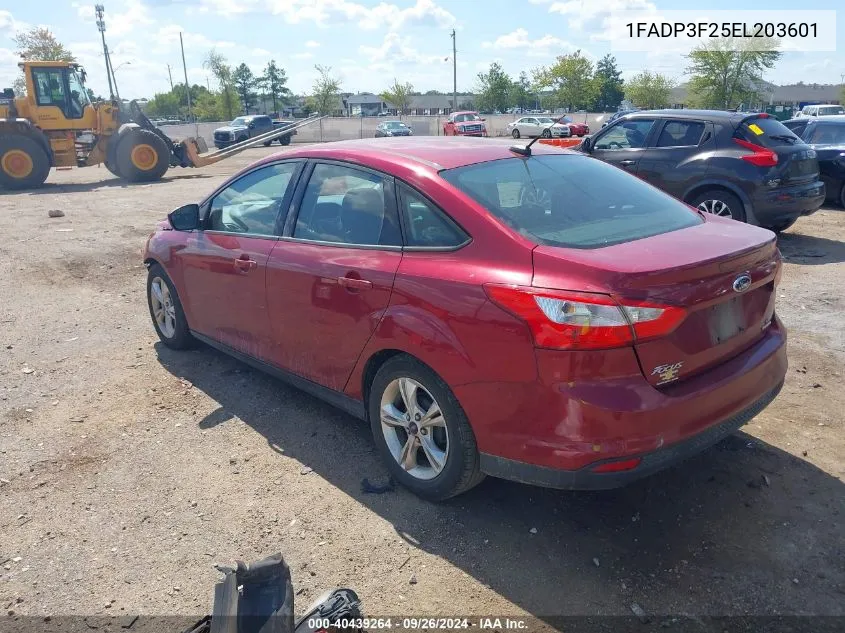 2014 Ford Focus Se VIN: 1FADP3F25EL203601 Lot: 40439264