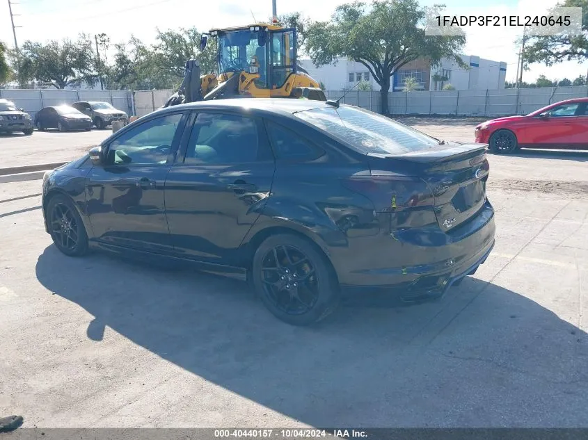 2014 Ford Focus Se VIN: 1FADP3F21EL240645 Lot: 40440157