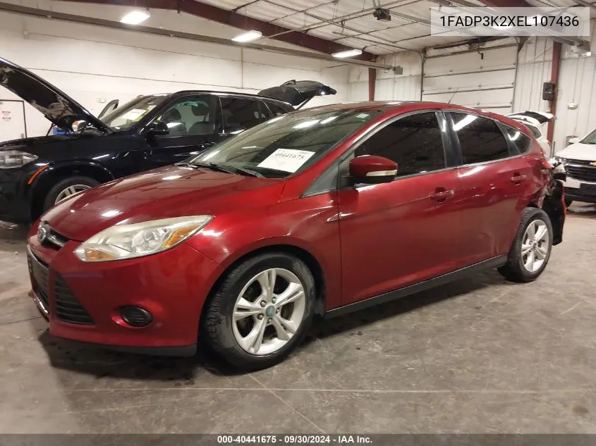 2014 Ford Focus Se VIN: 1FADP3K2XEL107436 Lot: 40441675