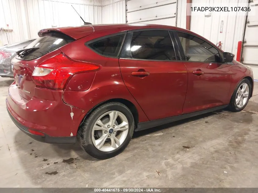 2014 Ford Focus Se VIN: 1FADP3K2XEL107436 Lot: 40441675