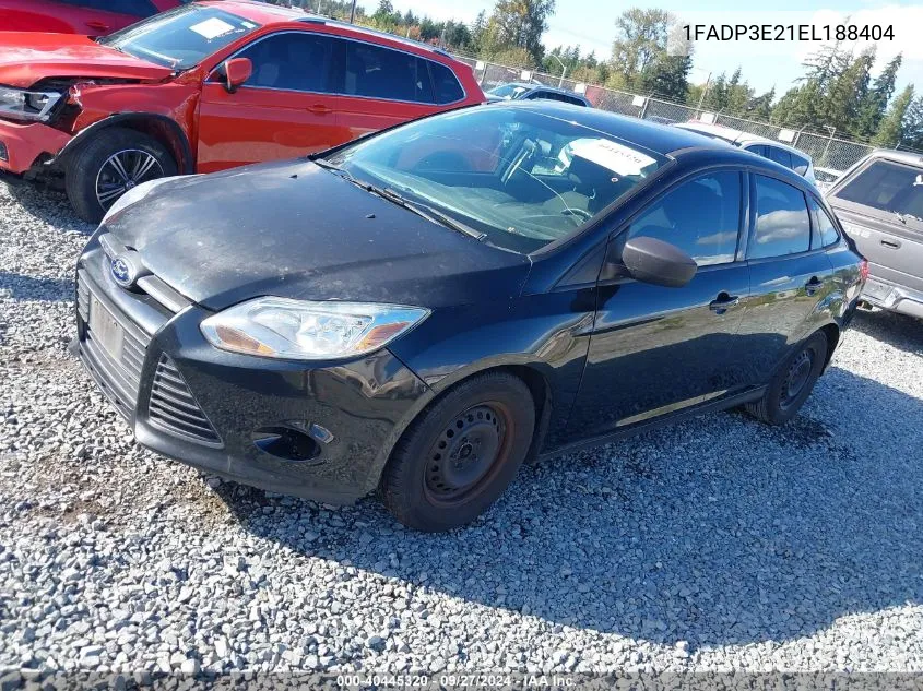 2014 Ford Focus S VIN: 1FADP3E21EL188404 Lot: 40445320