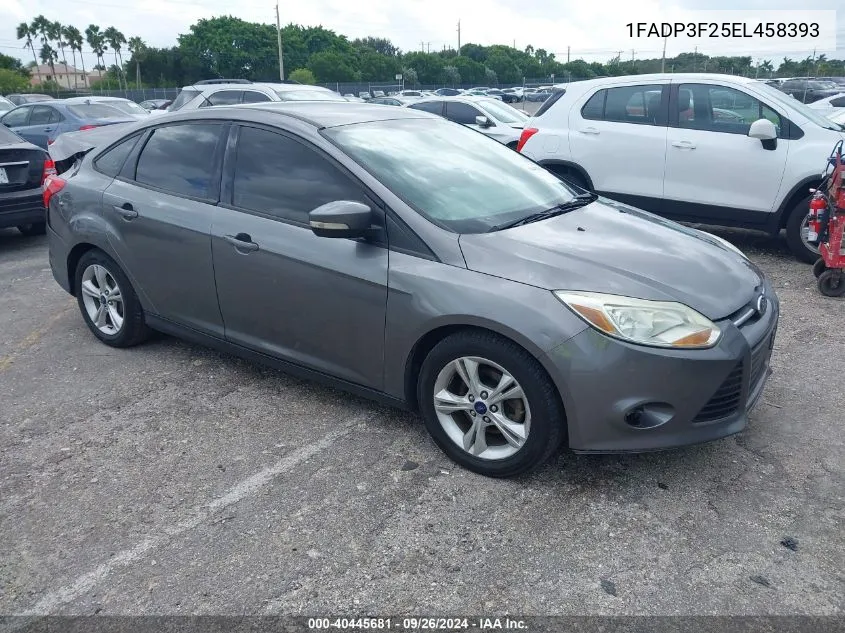 2014 Ford Focus Se VIN: 1FADP3F25EL458393 Lot: 40445681