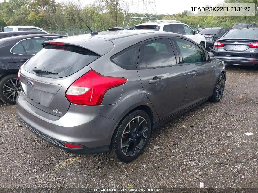 2014 Ford Focus Se VIN: 1FADP3K22EL213122 Lot: 40449380