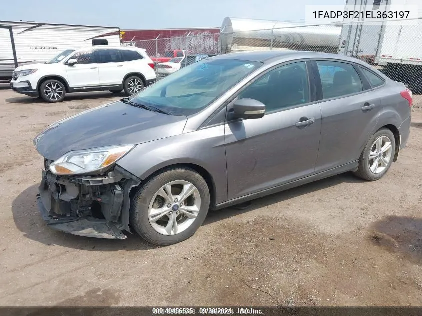 2014 Ford Focus Se VIN: 1FADP3F21EL363197 Lot: 40456535