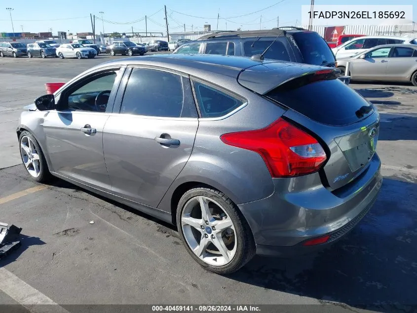 2014 Ford Focus Titanium VIN: 1FADP3N26EL185692 Lot: 40459141