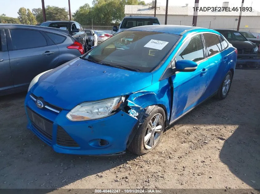 2014 Ford Focus Se VIN: 1FADP3F27EL461893 Lot: 40462247