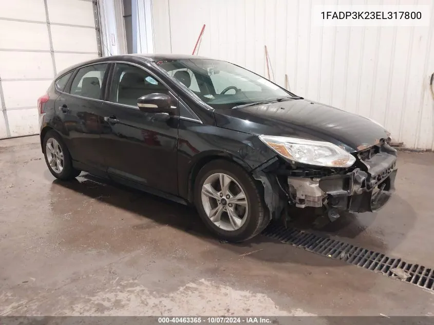 2014 Ford Focus Se VIN: 1FADP3K23EL317800 Lot: 40463365