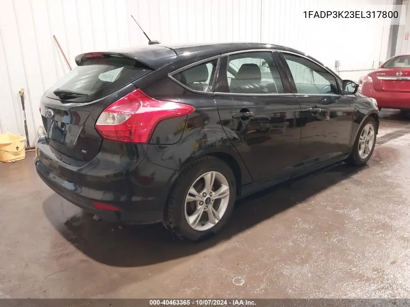 2014 Ford Focus Se VIN: 1FADP3K23EL317800 Lot: 40463365