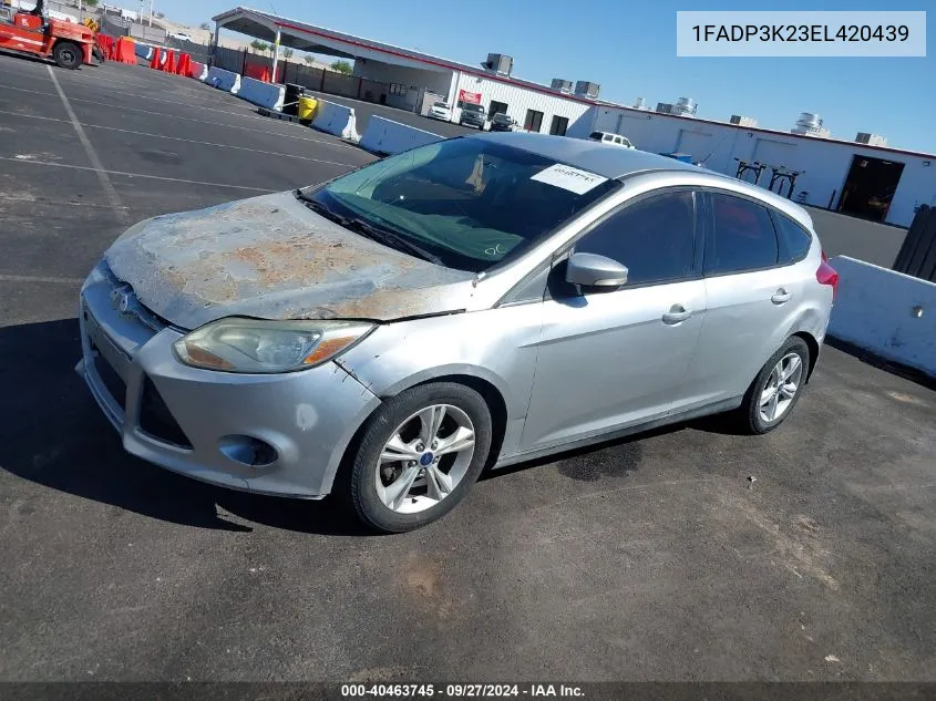 2014 Ford Focus Se VIN: 1FADP3K23EL420439 Lot: 40463745