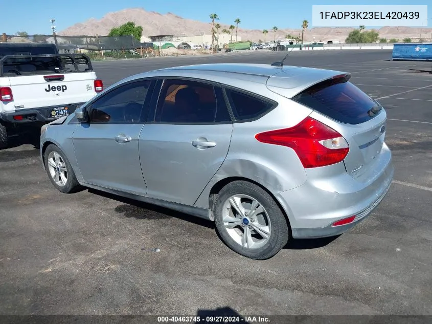 2014 Ford Focus Se VIN: 1FADP3K23EL420439 Lot: 40463745