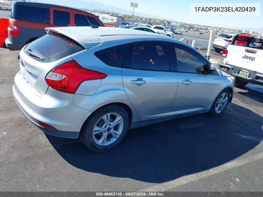 2014 Ford Focus Se VIN: 1FADP3K23EL420439 Lot: 40463745