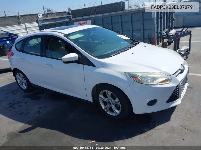 2014 Ford Focus Se VIN: 1FADP3K23EL378791 Lot: 40465751