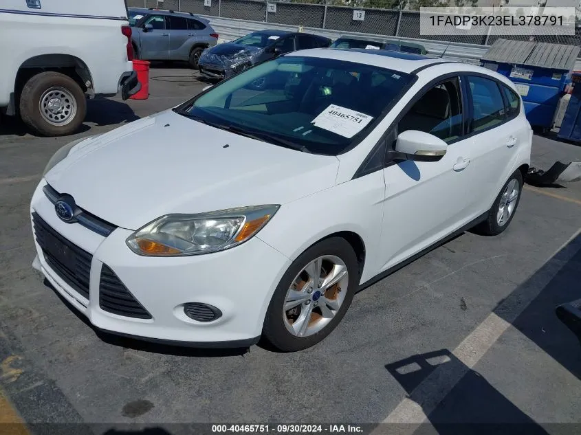 2014 Ford Focus Se VIN: 1FADP3K23EL378791 Lot: 40465751