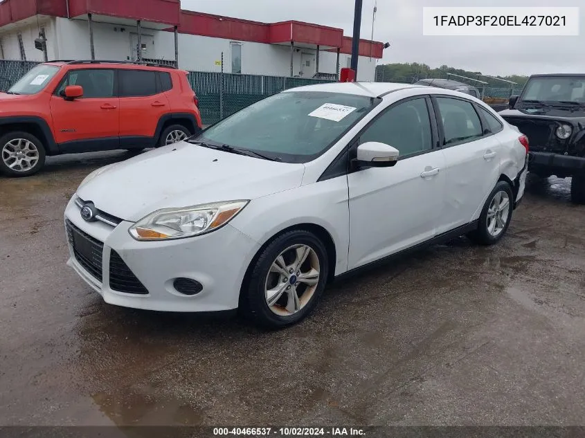 2014 Ford Focus Se VIN: 1FADP3F20EL427021 Lot: 40466537