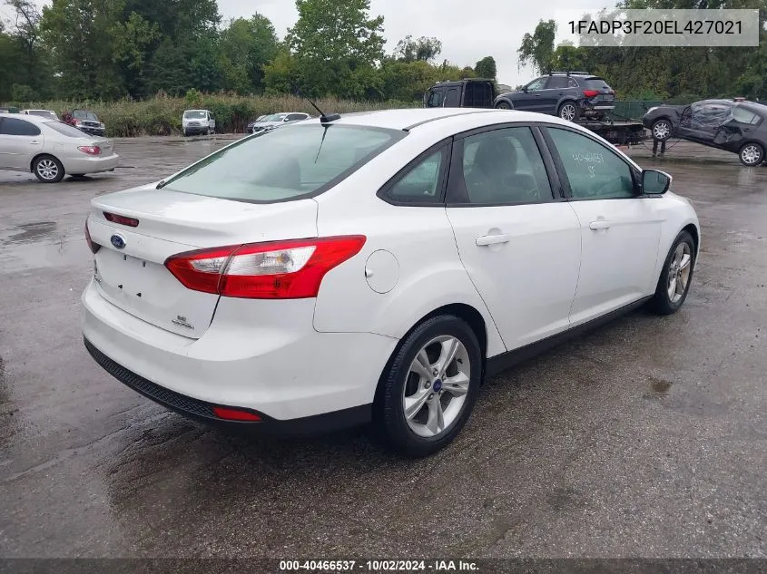 2014 Ford Focus Se VIN: 1FADP3F20EL427021 Lot: 40466537