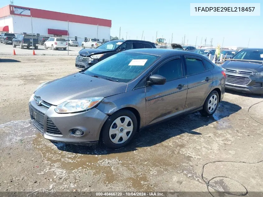 2014 Ford Focus S VIN: 1FADP3E29EL218457 Lot: 40466720