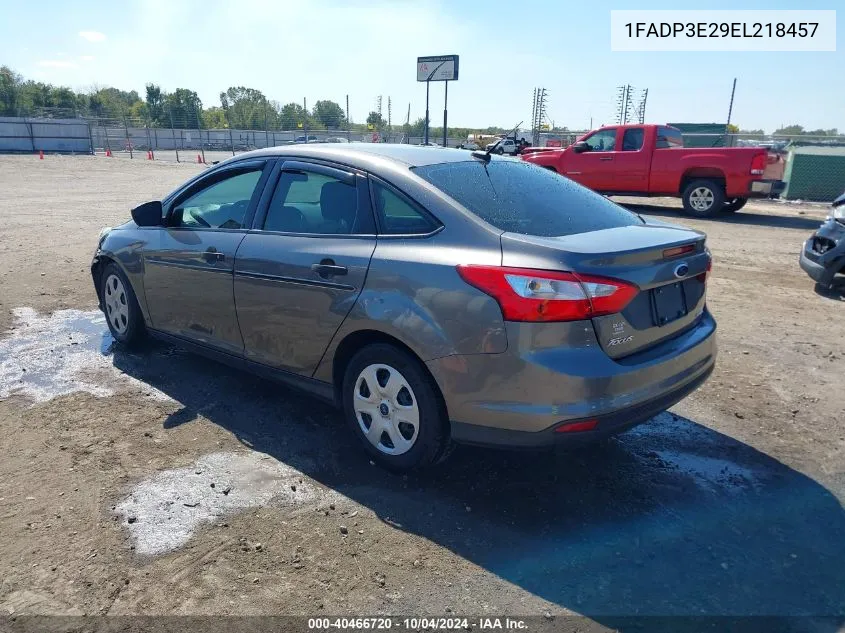 2014 Ford Focus S VIN: 1FADP3E29EL218457 Lot: 40466720