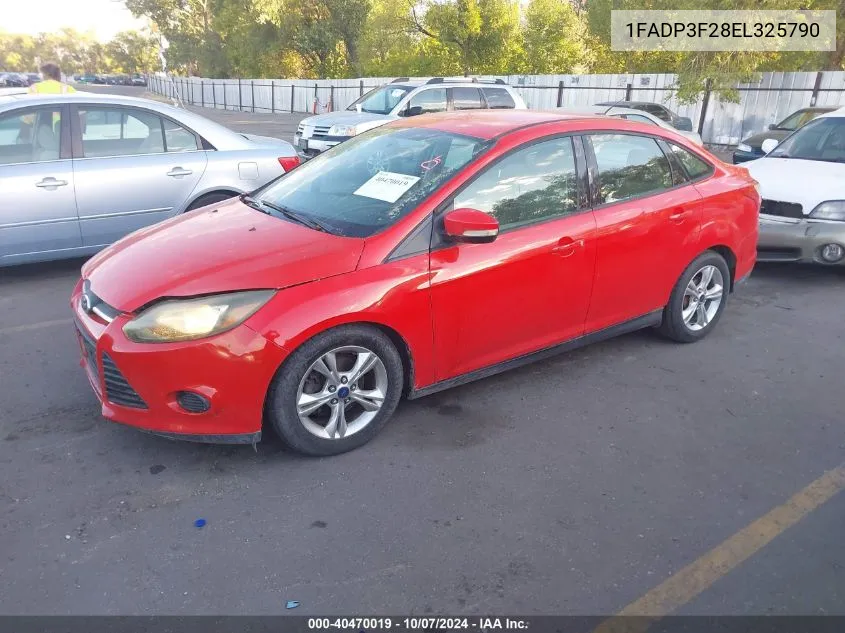 2014 Ford Focus Se VIN: 1FADP3F28EL325790 Lot: 40470019