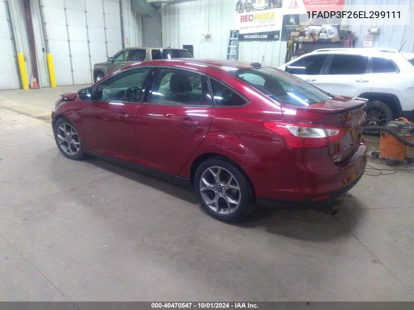 2014 Ford Focus Se VIN: 1FADP3F26EL299111 Lot: 40470547