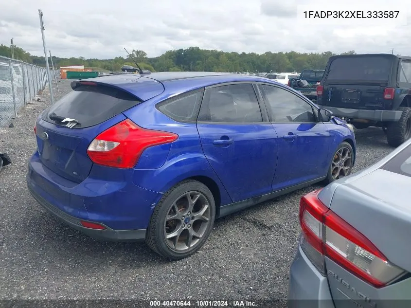 2014 Ford Focus Se VIN: 1FADP3K2XEL333587 Lot: 40470644