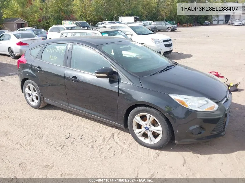 2014 Ford Focus Se VIN: 1FADP3K28EL288407 Lot: 40471074