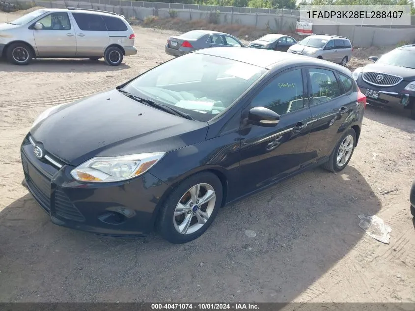 2014 Ford Focus Se VIN: 1FADP3K28EL288407 Lot: 40471074