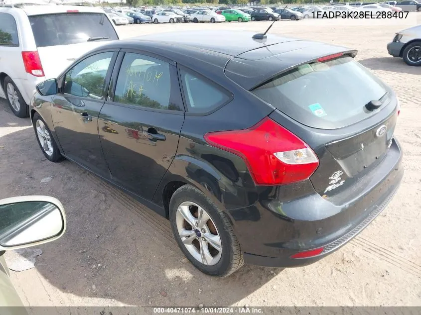 2014 Ford Focus Se VIN: 1FADP3K28EL288407 Lot: 40471074