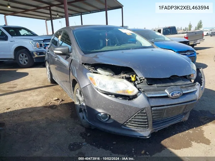 2014 Ford Focus Se VIN: 1FADP3K2XEL463594 Lot: 40473916