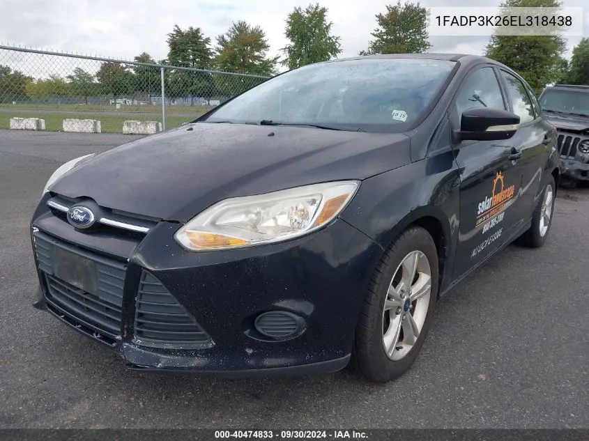 2014 Ford Focus Se VIN: 1FADP3K26EL318438 Lot: 40474833