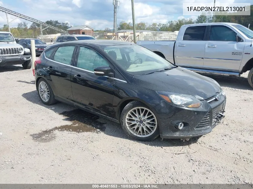 2014 Ford Focus Titanium VIN: 1FADP3N27EL213001 Lot: 40481553