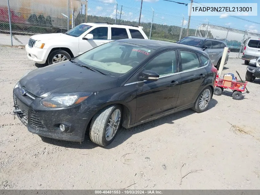 2014 Ford Focus Titanium VIN: 1FADP3N27EL213001 Lot: 40481553