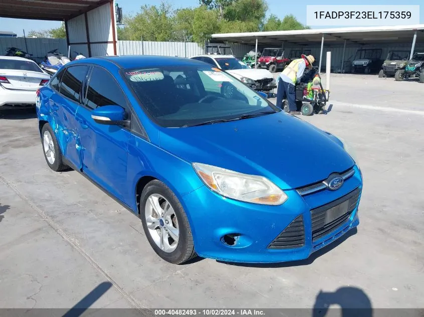 2014 Ford Focus Se VIN: 1FADP3F23EL175359 Lot: 40482493