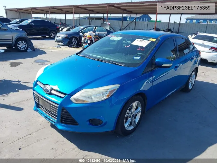 2014 Ford Focus Se VIN: 1FADP3F23EL175359 Lot: 40482493