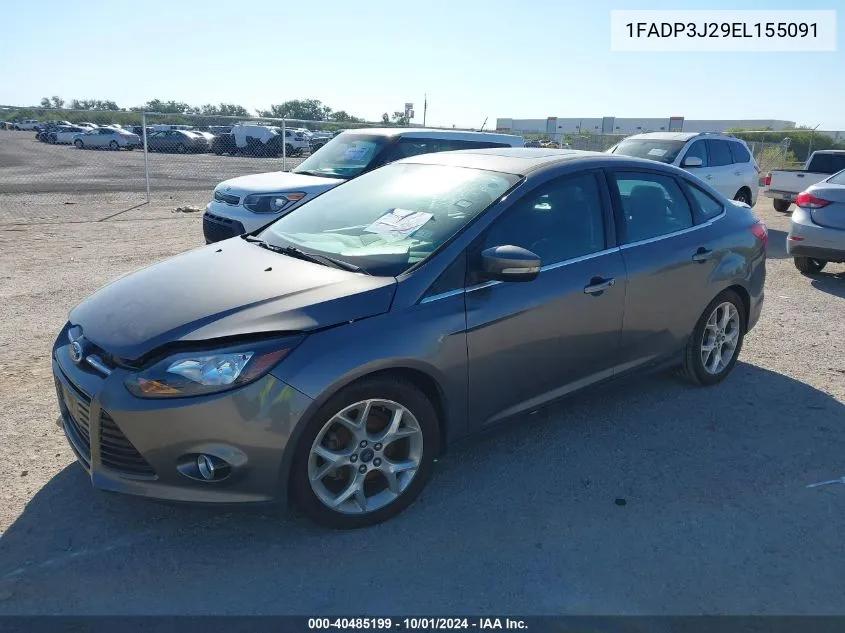 2014 Ford Focus Titanium VIN: 1FADP3J29EL155091 Lot: 40485199